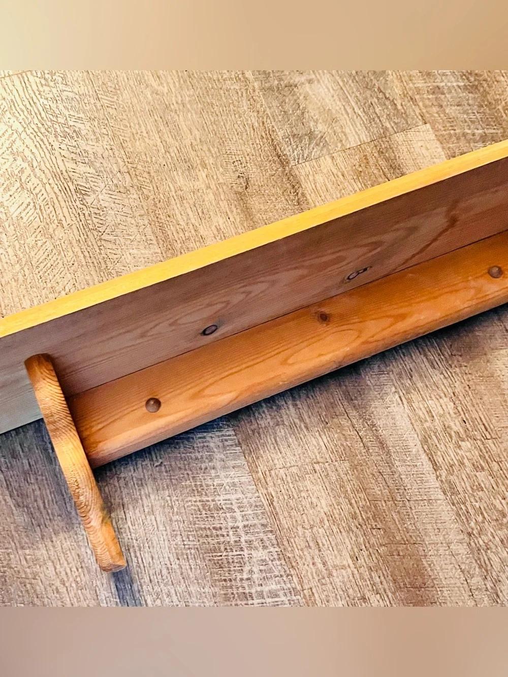 Solid Wood Wall Shelf 24” Rustic Farmhouse Cottage Country Decor